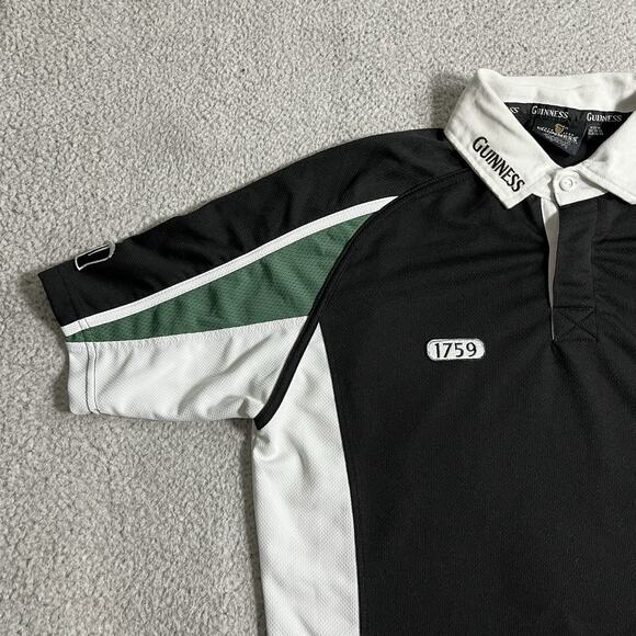 Guinness Polo Shirt Mens Medium Rugby Beer Ireland Short Sleeve Merchandise - Picture 6 of 14